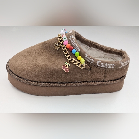 NWT Juicy Couture Women's (Size 7) Mules/Slippers/Shoes w/Beads & Charms - Picture 12 of 15
